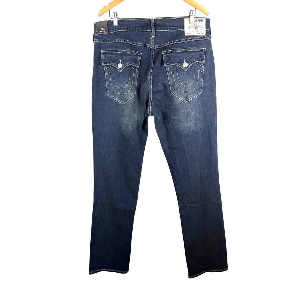 True Religion Ricky SN Flap Straight Relaxed Jean Dark Woodland Wash Men's 36x35